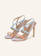 STUART WEITZMAN Ankle–strap sandals SOIREE, Color: LIGHT BLUE/ LIGHT PURPLE/ SALMON (Image 1)