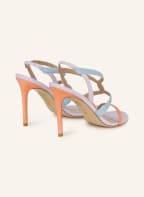 STUART WEITZMAN Ankle–strap sandals SOIREE, Color: LIGHT BLUE/ LIGHT PURPLE/ SALMON (Image 1)