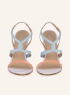 STUART WEITZMAN Ankle–strap sandals SOIREE, Color: LIGHT BLUE/ LIGHT PURPLE/ SALMON (Image 1)