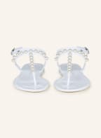 STUART WEITZMAN Zehentrenner GOLDIE JELLY mit Perlen, Farbe: WEISS (Bild 1)