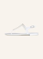 STUART WEITZMAN Zehentrenner GOLDIE JELLY mit Perlen, Farbe: WEISS (Bild 1)