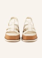 ELVIO ZANON Plateau-Sandalen, Farbe: ECRU/ BEIGE (Bild 1)