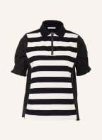 MONCLER Poloshirt im Materialmix, Farbe: SCHWARZ/ WEISS (Bild 1)
