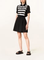 MONCLER Poloshirt im Materialmix, Farbe: SCHWARZ/ WEISS (Bild 1)