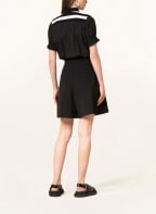 MONCLER Poloshirt im Materialmix, Farbe: SCHWARZ/ WEISS (Bild 1)