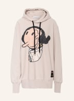 MONCLER GENIUS Oversized-Hoodie OLIVE OYL , Farbe: BEIGE/ SCHWARZ/ ROT (Bild 1)