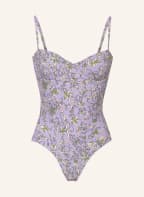 TORY BURCH Bügel-Badeanzug GARDEN MEDALLION, Farbe: LILA/ GRÜN/ GELB (Bild 1)