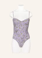 TORY BURCH Bügel-Badeanzug GARDEN MEDALLION, Farbe: LILA/ GRÜN/ GELB (Bild 1)
