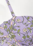 TORY BURCH Underwired bikini top GARDEN MEDALLION, Color: PURPLE/ GREEN/ NUDE (Image 1)