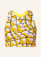 EMILIO PUCCI Cropped-Top, Farbe: SCHWARZ/ DUNKELGELB/ HELLROSA (Bild 1)