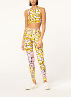 EMILIO PUCCI Cropped-Top, Farbe: SCHWARZ/ DUNKELGELB/ HELLROSA (Bild 1)