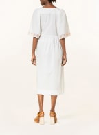 SEE BY CHLOÉ Kleid mit Lochspitze und 3/4-Arm, Farbe: WEISS/ HELLROSA/ ALTROSA (Bild 1)