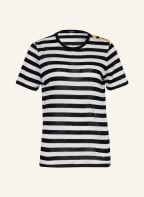 BALMAIN T-Shirt aus Leinen, Farbe: SCHWARZ/ WEISS (Bild 1)