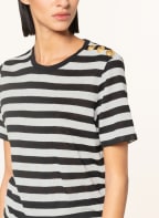 BALMAIN T-Shirt aus Leinen, Farbe: SCHWARZ/ WEISS (Bild 1)