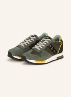 Blauer Sneaker QUEENS, Farbe: KHAKI/ DUNKELBLAU (Bild 1)