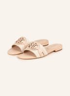 LAUREN RALPH LAUREN Slides, Color: ROSE/ CREAM (Image 1)
