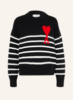 ami Pullover, Farbe: SCHWARZ/ WEISS/ ROT (Bild 1)