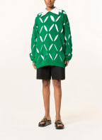 VALENTINO Oversized pullover with cut-outs, Color: GREEN (Image 1)