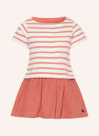 PETIT BATEAU Kleid im Materialmix , Farbe: HELLROT/ WEISS (Bild 1)