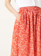 GANNI Skirt, Color: ORANGE/ WHITE (Image 1)