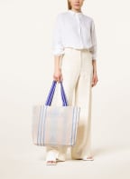 flowers for friends Shopper, Color: ECRU/ BLUE/ LIGHT BLUE (Image 1)
