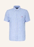 POLO RALPH LAUREN Kurzarm-Hemd Slim Fit aus Leinen, Farbe: WEISS/ BLAU (Bild 1)