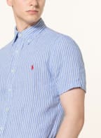 POLO RALPH LAUREN Kurzarm-Hemd Slim Fit aus Leinen, Farbe: WEISS/ BLAU (Bild 1)