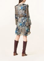 GUESS Dress ELEA with glitter thread, Color: BLUE/ LIGHT BROWN/ BROWN (Image 1)
