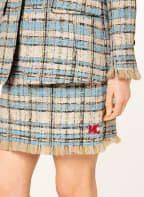 MARC CAIN Tweed-Rock mit Fransen, Farbe: 333 blue topaz (Bild 1)