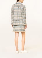 MARC CAIN Tweed-Blazer mit Fransen, Farbe: 333 blue topaz (Bild 1)