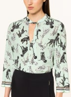 MARC CAIN Blouse-style shirt with silk, Color: 505 light mint (Image 1)