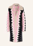 LUISA CERANO Knit cardigan with alpaca, Color: BEIGE/ PINK/ DARK GRAY (Image 1)