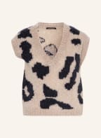 LUISA CERANO Pullunder mit Alpaka, Farbe: BEIGE/ SCHWARZ (Bild 1)