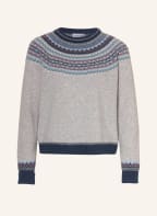 ERIBÉ Pullover ALPINE SHORT, Farbe: HELLGRAU/ DUNKELBLAU/ LILA (Bild 1)