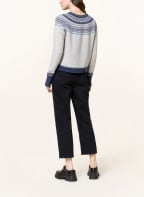 ERIBÉ Pullover ALPINE SHORT, Farbe: HELLGRAU/ DUNKELBLAU/ LILA (Bild 1)