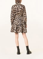 MRS & HUGS Linen dress, Color: DARK BROWN/ BROWN/ BEIGE (Image 1)
