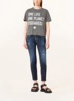 DSQUARED2 T-Shirt RENNY ONE LIFE, Farbe: HELLBRAUN/ WEISS (Bild 1)