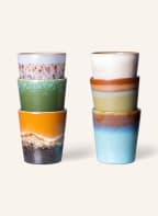 HK living 6er-Set Becher , Farbe: BLAU/ GRÜN/ BRAUN (Bild 1)