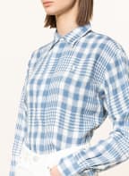 POLO RALPH LAUREN Blusenshirt aus Leinen, Farbe: WEISS/ HELLBLAU (Bild 1)
