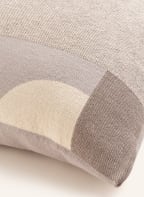 BROSTE COPENHAGEN Dekokissenhülle KARLA, Farbe: TAUPE/ CREME/ HELLGRAU (Bild 1)