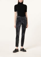 CAMBIO Velvet pants RAY , Color: DARK GRAY/ BLACK (Image 1)