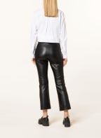 CAMBIO Trousers FAE in leather look with tuxedo stripe, Color: BLACK/ WHITE (Image 1)