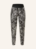 CAMBIO Trousers RANEE in joggers style with tuxedo stripe, Color: BLACK/ WHITE (Image 1)