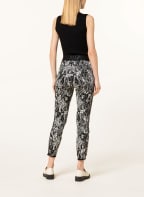 CAMBIO Trousers RANEE in joggers style with tuxedo stripe, Color: BLACK/ WHITE (Image 1)