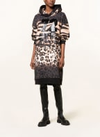 yippie hippie Hoodie-Kleid mit Schmucksteinen, Farbe: SCHWARZ/ BEIGE (Bild 1)
