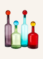 pols potten 4-piece Carafe set BUBBLES & BOTTLES XXL, Color: DARK RED/ TURQUOISE/ PURPLE (Image 1)
