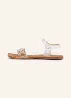 GIOSEPPO Sandalen mit Schmucksteinen und Perlen , Farbe: WEISS (Bild 1)