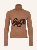 LIU JO Rollkragenpullover mit Glitzergarn, Farbe: COGNAC (Bild 1)