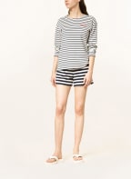 Juvia Frotteeshirt, Farbe: WEISS/ DUNKELBLAU (Bild 1)