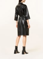ROBE LÉGÈRE Hemdblusenkleid in Lederoptik mit 3/4-Arm, Farbe: SCHWARZ (Bild 1)